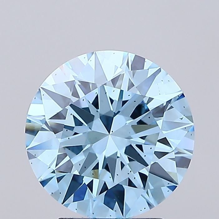 Ideal Loose Diamond - ROUND 3.01ct Fancy Vivid Blue SI1: Ideal Loose Diamond - ROUND 3.01ct Fancy Vivid Blue SI1 Source: This is a real non-mined Diamond that has been grown in a lab Shape: ROUND Carats: 3.01 Color: Fancy Vivid Blue Certification: IGI Video