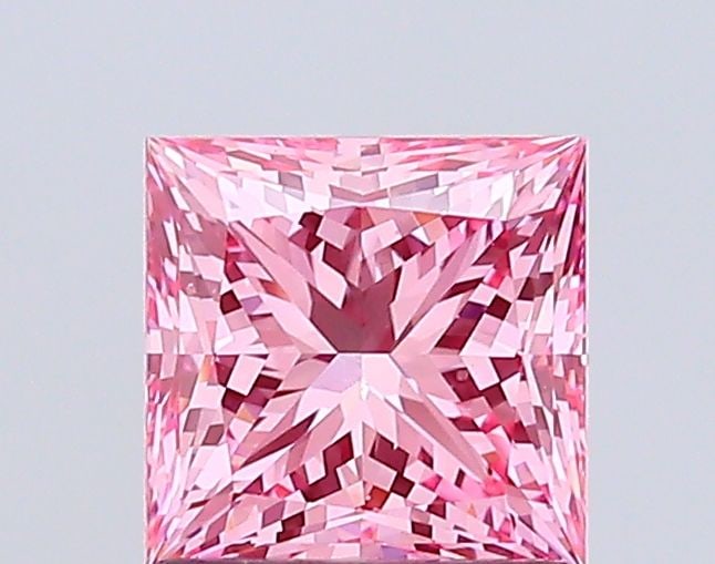 Loose Diamond - PRINCESS 1.5ct Fancy Vivid Pink VVS2: Loose Diamond - PRINCESS 1.5ct Fancy Vivid Pink VVS2 Source: This is a real non-mined Diamond that has been grown in a lab Shape: PRINCESS Carats: 1.5 Color: Fancy Vivid Pink Certification: IGI Video: