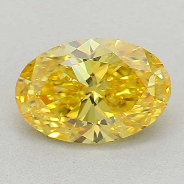 Loose Diamond - OVAL 0.52ct Fancy Vivid Yellow VVS1: Loose Diamond - OVAL 0.52ct Fancy Vivid Yellow VVS1 Source: This is a real non-mined Diamond that has been grown in a lab Shape: OVAL Carats: 0.52 Color: Fancy Vivid Yellow Certification: IGI Video: