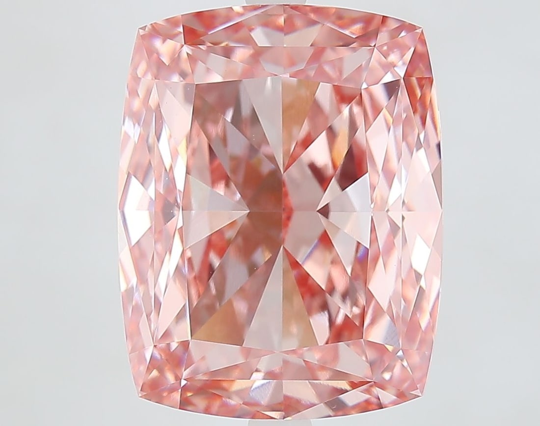 Loose Diamond - CUSHION MODIFIED 11.01ct Fancy Vivid Pink VVS2: Loose Diamond - CUSHION MODIFIED 11.01ct Fancy Vivid Pink VVS2 Source: This is a real non-mined Diamond that has been grown in a lab Shape: CUSHION MODIFIED Carats: 11.01 Color: Fancy Vivid Pink Certi