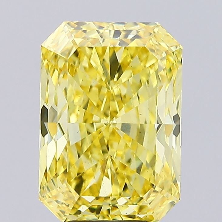 Loose Diamond - RADIANT 4.1ct Fancy Vivid Yellow VS2: Loose Diamond - RADIANT 4.1ct Fancy Vivid Yellow VS2 Source: This is a real non-mined Diamond that has been grown in a lab Shape: RADIANT Carats: 4.1 Color: Fancy Vivid Yellow Certification: IGI Video