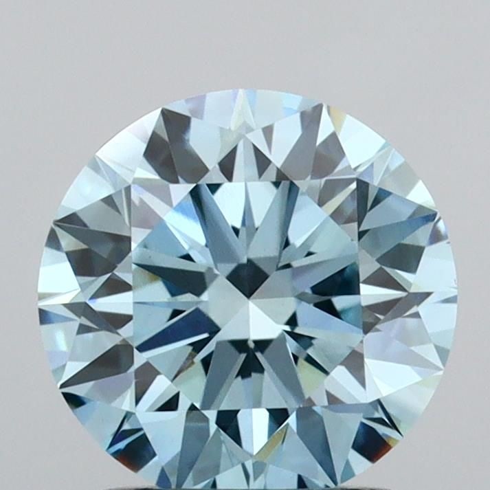 Ideal Loose Diamond - ROUND 1.51ct Fancy Vivid Blue VS1: Ideal Loose Diamond - ROUND 1.51ct Fancy Vivid Blue VS1 Source: This is a real non-mined Diamond that has been grown in a lab Shape: ROUND Carats: 1.51 Color: Fancy Vivid Blue Certification: IGI Video