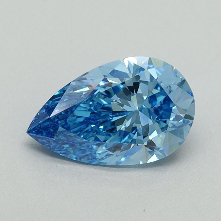 Loose Diamond - PEAR 1.0ct Fancy Vivid Blue VVS2: Loose Diamond - PEAR 1.0ct Fancy Vivid Blue VVS2 Source: This is a real non-mined Diamond that has been grown in a lab Shape: PEAR Carats: 1.0 Color: Fancy Vivid Blue Certification: IGI Video: