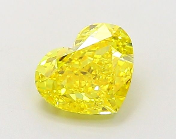 Loose Diamond - HEART 1.08ct Fancy Vivid Yellow VVS2: Loose Diamond - HEART 1.08ct Fancy Vivid Yellow VVS2 Source: This is a real non-mined Diamond that has been grown in a lab Shape: HEART Carats: 1.08 Color: Fancy Vivid Yellow Certification: IGI Video:
