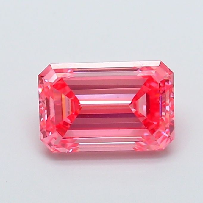 Loose Diamond - EMERALD 1.86ct Fancy Vivid Pink VVS2: Loose Diamond - EMERALD 1.86ct Fancy Vivid Pink VVS2 Source: This is a real non-mined Diamond that has been grown in a lab Shape: EMERALD Carats: 1.86 Color: Fancy Vivid Pink Certification: IGI Video: