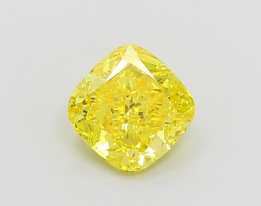 Loose Diamond - CUSHION MODIFIED 1.56ct Fancy Vivid Yellow VS1: Loose Diamond - CUSHION MODIFIED 1.56ct Fancy Vivid Yellow VS1 Source: This is a real non-mined Diamond that has been grown in a lab Shape: CUSHION MODIFIED Carats: 1.56 Color: Fancy Vivid Yellow Cert