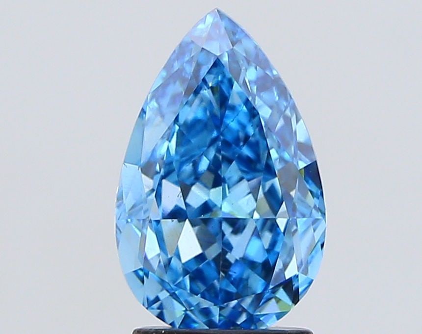 Loose Diamond - PEAR 2.5ct Fancy Vivid Blue VS2: Loose Diamond - PEAR 2.5ct Fancy Vivid Blue VS2 Source: This is a real non-mined Diamond that has been grown in a lab Shape: PEAR Carats: 2.5 Color: Fancy Vivid Blue Certification: IGI Video: