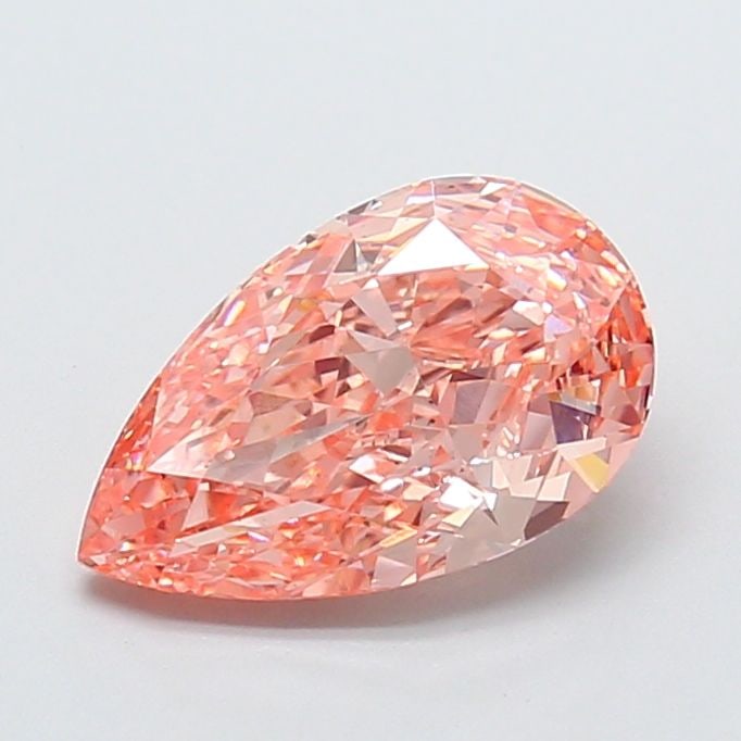 Loose Diamond - PEAR 2.55ct Fancy Intense Orange Pink VS2: Loose Diamond - PEAR 2.55ct Fancy Intense Orange Pink VS2 Source: This is a real non-mined Diamond that has been grown in a lab Shape: PEAR Carats: 2.55 Color: Fancy Intense Orange Pink Certification: