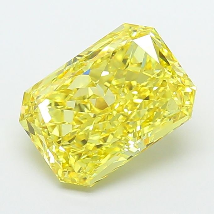 Loose Diamond - RADIANT 5.17ct Fancy Vivid Yellow VS1: Loose Diamond - RADIANT 5.17ct Fancy Vivid Yellow VS1 Source: This is a real non-mined Diamond that has been grown in a lab Shape: RADIANT Carats: 5.17 Color: Fancy Vivid Yellow Certification: IGI Vid