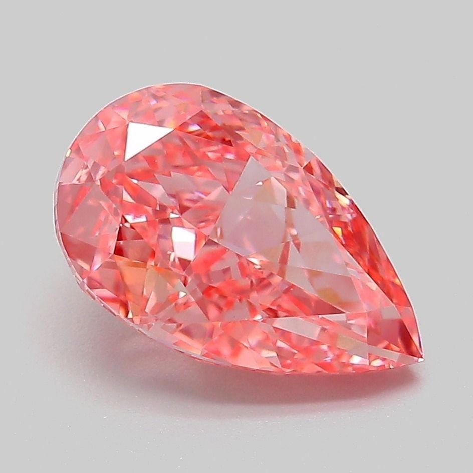 Loose Diamond - PEAR 3.09ct Fancy Vivid Pink VVS2: Loose Diamond - PEAR 3.09ct Fancy Vivid Pink VVS2 Source: This is a real non-mined Diamond that has been grown in a lab Shape: PEAR Carats: 3.09 Color: Fancy Vivid Pink Certification: IGI Video: