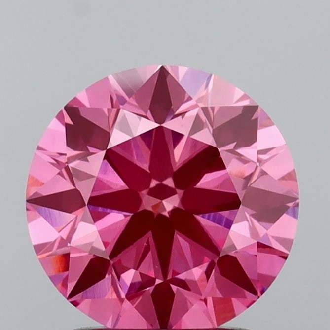 Loose Diamond - ROUND 2.01ct Fancy Vivid Pink VS1: Loose Diamond - ROUND 2.01ct Fancy Vivid Pink VS1 Source: This is a real non-mined Diamond that has been grown in a lab Shape: ROUND Carats: 2.01 Color: Fancy Vivid Pink Certification: IGI Video: