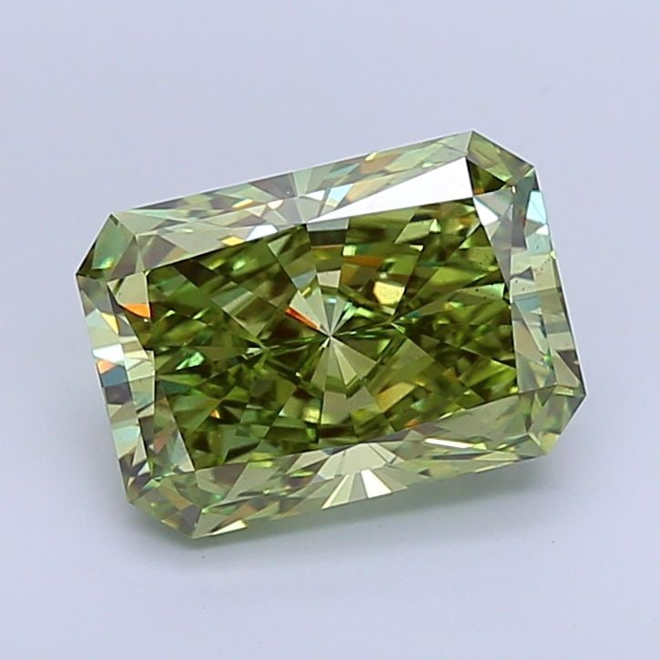 Loose Diamond - RADIANT 5.22ct Fancy Vivid Green VS2: Loose Diamond - RADIANT 5.22ct Fancy Vivid Green VS2 Source: This is a real non-mined Diamond that has been grown in a lab Shape: RADIANT Carats: 5.22 Color: Fancy Vivid Green Certification: IGI Video