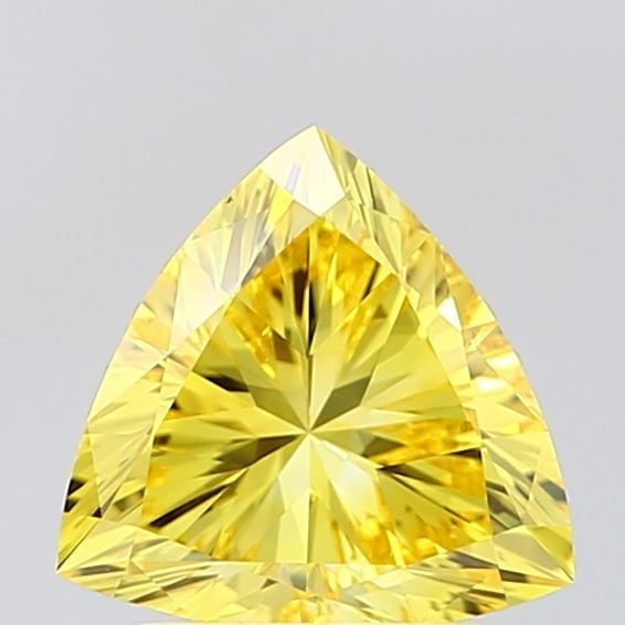 Loose Diamond - TRIANGULAR 1.04ct Fancy Vivid Yellow VS1: Loose Diamond - TRIANGULAR 1.04ct Fancy Vivid Yellow VS1 Source: This is a real non-mined Diamond that has been grown in a lab Shape: TRIANGULAR Carats: 1.04 Color: Fancy Vivid Yellow Certification: I