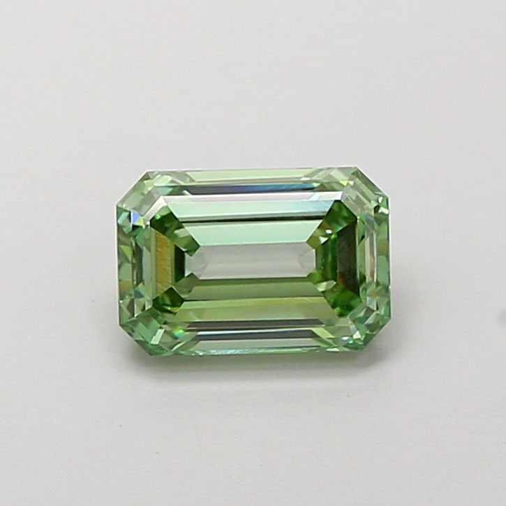 Loose Diamond - EMERALD 1.02ct Fancy Vivid Green VVS2: Loose Diamond - EMERALD 1.02ct Fancy Vivid Green VVS2 Source: This is a real non-mined Diamond that has been grown in a lab Shape: EMERALD Carats: 1.02 Color: Fancy Vivid Green Certification: IGI Vide