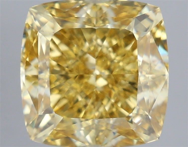 Loose Diamond - CUSHION MODIFIED 2.81ct Fancy Intense Yellow VS1: Loose Diamond - CUSHION MODIFIED 2.81ct Fancy Intense Yellow VS1 Source: This is a real non-mined Diamond that has been grown in a lab Shape: CUSHION MODIFIED Carats: 2.81 Color: Fancy Intense Yellow 