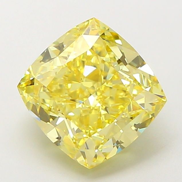 Loose Diamond - CUSHION MODIFIED 2.6ct Fancy Intense Yellow VVS2: Loose Diamond - CUSHION MODIFIED 2.6ct Fancy Intense Yellow VVS2 Source: This is a real non-mined Diamond that has been grown in a lab Shape: CUSHION MODIFIED Carats: 2.6 Color: Fancy Intense Yellow C