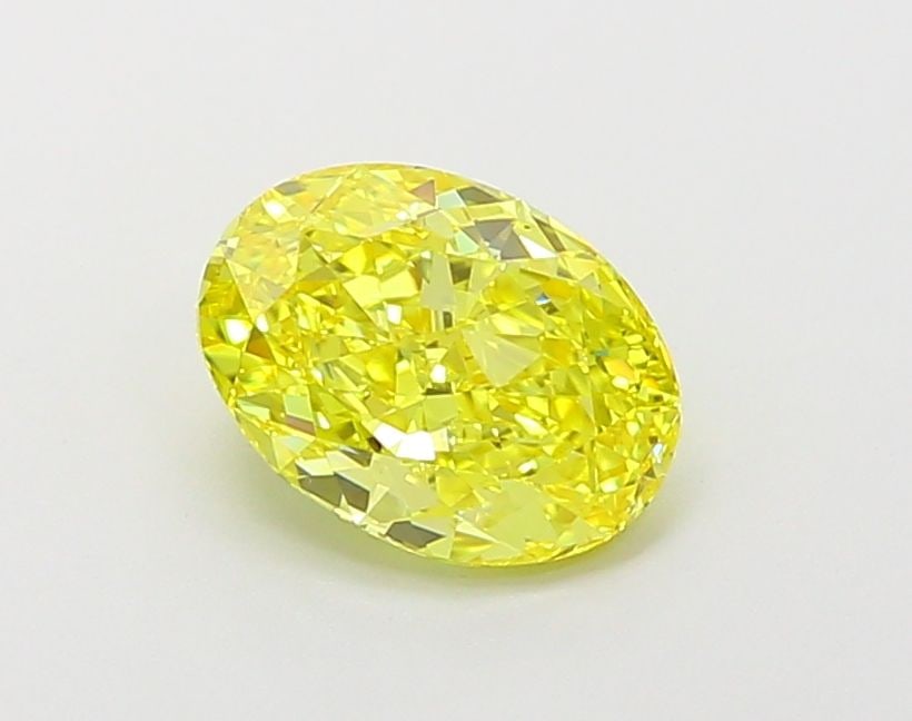 Loose Diamond - OVAL 1.52ct Fancy Vivid Yellow VVS2: Loose Diamond - OVAL 1.52ct Fancy Vivid Yellow VVS2 Source: This is a real non-mined Diamond that has been grown in a lab Shape: OVAL Carats: 1.52 Color: Fancy Vivid Yellow Certification: IGI Video: