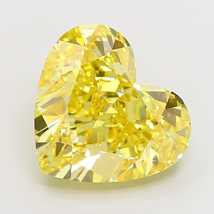 Loose Diamond - HEART 5.08ct Fancy Intense Yellow VS1: Loose Diamond - HEART 5.08ct Fancy Intense Yellow VS1 Source: This is a real non-mined Diamond that has been grown in a lab Shape: HEART Carats: 5.08 Color: Fancy Intense Yellow Certification: IGI Vid