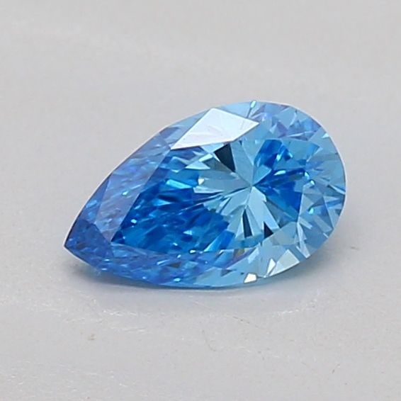 Loose Diamond - PEAR 0.24ct Fancy Vivid Blue VS2: Loose Diamond - PEAR 0.24ct Fancy Vivid Blue VS2 Source: This is a real non-mined Diamond that has been grown in a lab Shape: PEAR Carats: 0.24 Color: Fancy Vivid Blue Certification: IGI Additional im