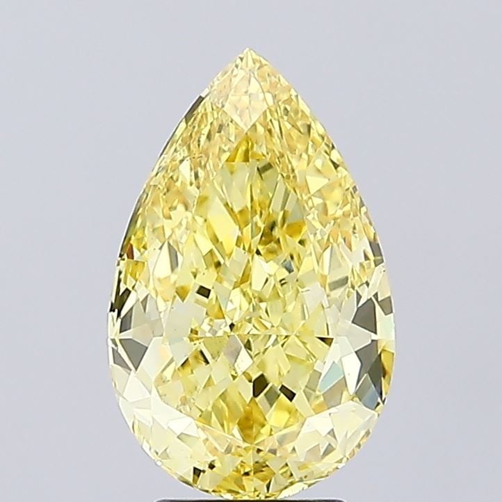 Loose Diamond - PEAR 4.0ct Fancy Vivid Yellow VS1: Loose Diamond - PEAR 4.0ct Fancy Vivid Yellow VS1 Source: This is a real non-mined Diamond that has been grown in a lab Shape: PEAR Carats: 4.0 Color: Fancy Vivid Yellow Certification: IGI Video: