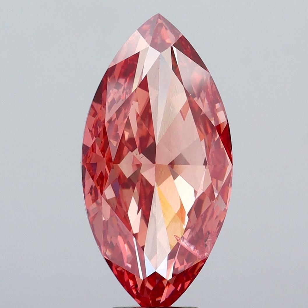 Loose Diamond - MARQUISE 10.12ct Fancy Vivid Brownish Pink SI2: Loose Diamond - MARQUISE 10.12ct Fancy Vivid Brownish Pink SI2 Source: This is a real non-mined Diamond that has been grown in a lab Shape: MARQUISE Carats: 10.12 Color: Fancy Vivid Brownish Pink Cert