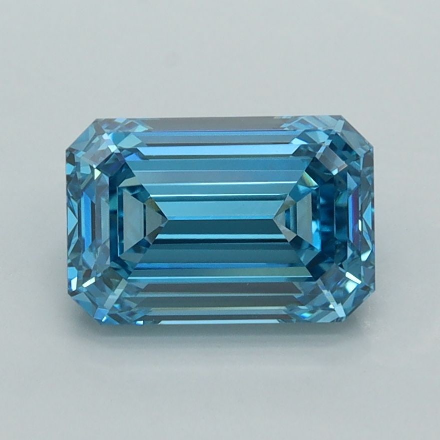 Loose Diamond - EMERALD 2.05ct Fancy Vivid Blue VVS2: Loose Diamond - EMERALD 2.05ct Fancy Vivid Blue VVS2 Source: This is a real non-mined Diamond that has been grown in a lab Shape: EMERALD Carats: 2.05 Color: Fancy Vivid Blue Certification: IGI Video: