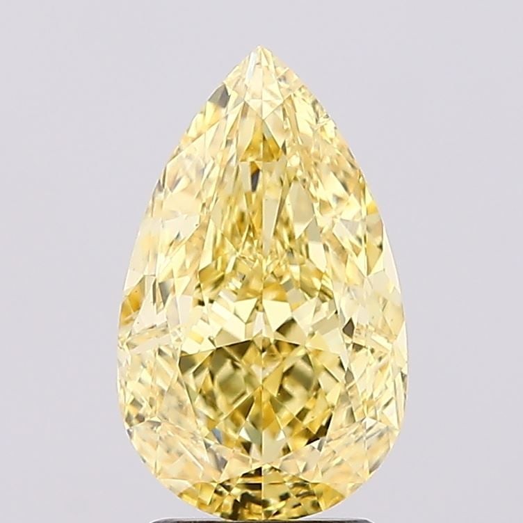 Loose Diamond - PEAR 2.95ct Fancy Vivid Yellow VS2: Loose Diamond - PEAR 2.95ct Fancy Vivid Yellow VS2 Source: This is a real non-mined Diamond that has been grown in a lab Shape: PEAR Carats: 2.95 Color: Fancy Vivid Yellow Certification: IGI Video: