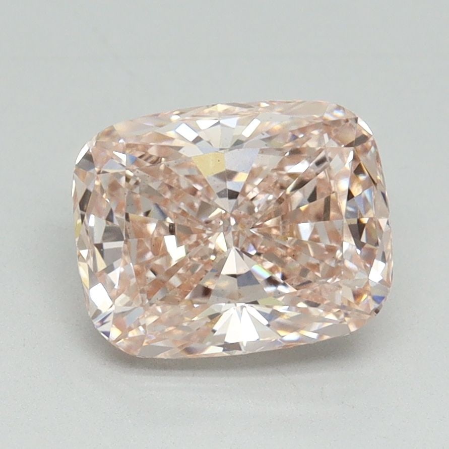 Loose Diamond - CUSHION BRILLIANT 2.02ct Fancy Pink VS1: Loose Diamond - CUSHION BRILLIANT 2.02ct Fancy Pink VS1 Source: This is a real non-mined Diamond that has been grown in a lab Shape: CUSHION BRILLIANT Carats: 2.02 Color: Fancy Pink Certification: IGI