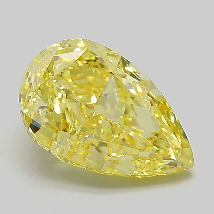 Loose Diamond - PEAR 2.54ct Fancy Vivid Yellow VVS2: Loose Diamond - PEAR 2.54ct Fancy Vivid Yellow VVS2 Source: This is a real non-mined Diamond that has been grown in a lab Shape: PEAR Carats: 2.54 Color: Fancy Vivid Yellow Certification: IGI Video: