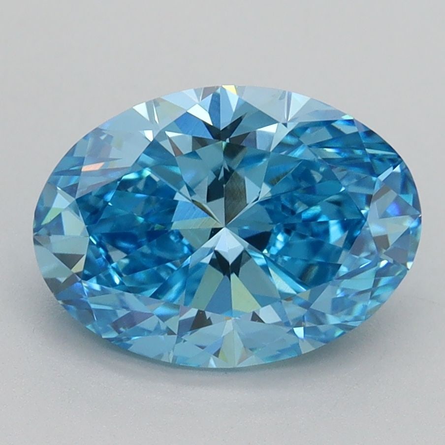 Loose Diamond - OVAL 2.5ct Fancy Vivid Blue VVS2: Loose Diamond - OVAL 2.5ct Fancy Vivid Blue VVS2 Source: This is a real non-mined Diamond that has been grown in a lab Shape: OVAL Carats: 2.5 Color: Fancy Vivid Blue Certification: IGI Video:
