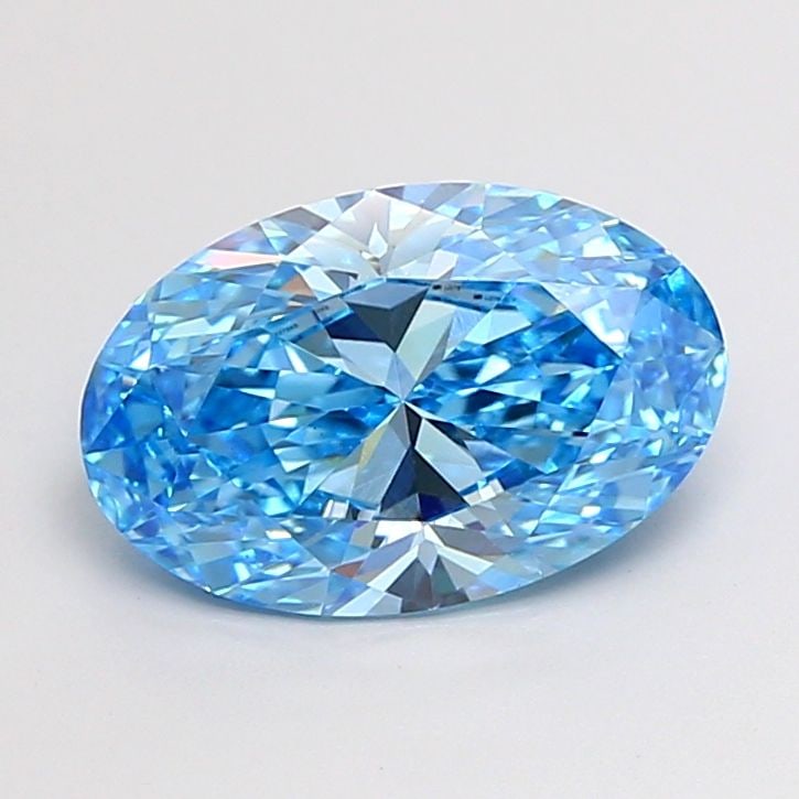 Loose Diamond - OVAL 2.59ct Fancy Vivid Blue VS1: Loose Diamond - OVAL 2.59ct Fancy Vivid Blue VS1 Source: This is a real non-mined Diamond that has been grown in a lab Shape: OVAL Carats: 2.59 Color: Fancy Vivid Blue Certification: IGI Video: