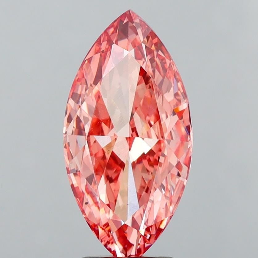 Loose Diamond - MARQUISE 5.48ct Fancy Vivid Pink VS2: Loose Diamond - MARQUISE 5.48ct Fancy Vivid Pink VS2 Source: This is a real non-mined Diamond that has been grown in a lab Shape: MARQUISE Carats: 5.48 Color: Fancy Vivid Pink Certification: IGI Video