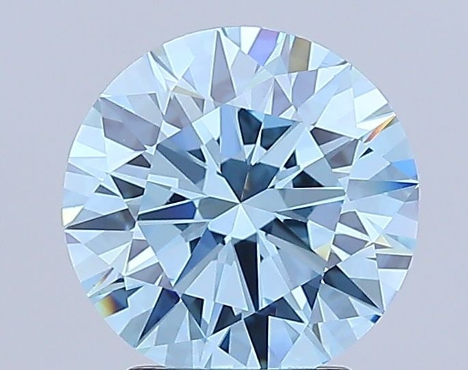 Ideal Loose Diamond - ROUND 3.06ct Fancy Vivid Blue VS1: Ideal Loose Diamond - ROUND 3.06ct Fancy Vivid Blue VS1 Source: This is a real non-mined Diamond that has been grown in a lab Shape: ROUND Carats: 3.06 Color: Fancy Vivid Blue Certification: IGI Video