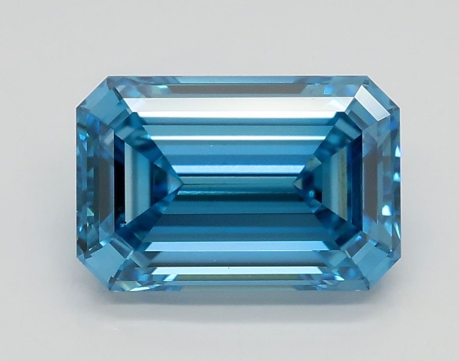 Loose Diamond - EMERALD 2.02ct Fancy Vivid Blue VS1: Loose Diamond - EMERALD 2.02ct Fancy Vivid Blue VS1 Source: This is a real non-mined Diamond that has been grown in a lab Shape: EMERALD Carats: 2.02 Color: Fancy Vivid Blue Certification: IGI Video: