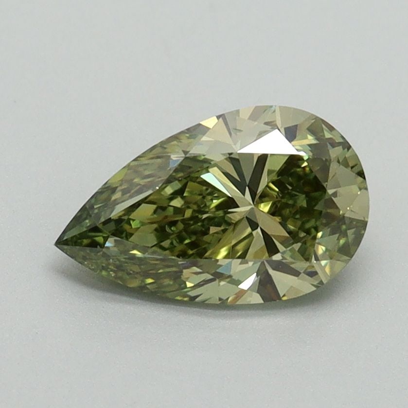 Loose Diamond - PEAR 1.0ct Fancy Vivid Green VS1: Loose Diamond - PEAR 1.0ct Fancy Vivid Green VS1 Source: This is a real non-mined Diamond that has been grown in a lab Shape: PEAR Carats: 1.0 Color: Fancy Vivid Green Certification: IGI Video: