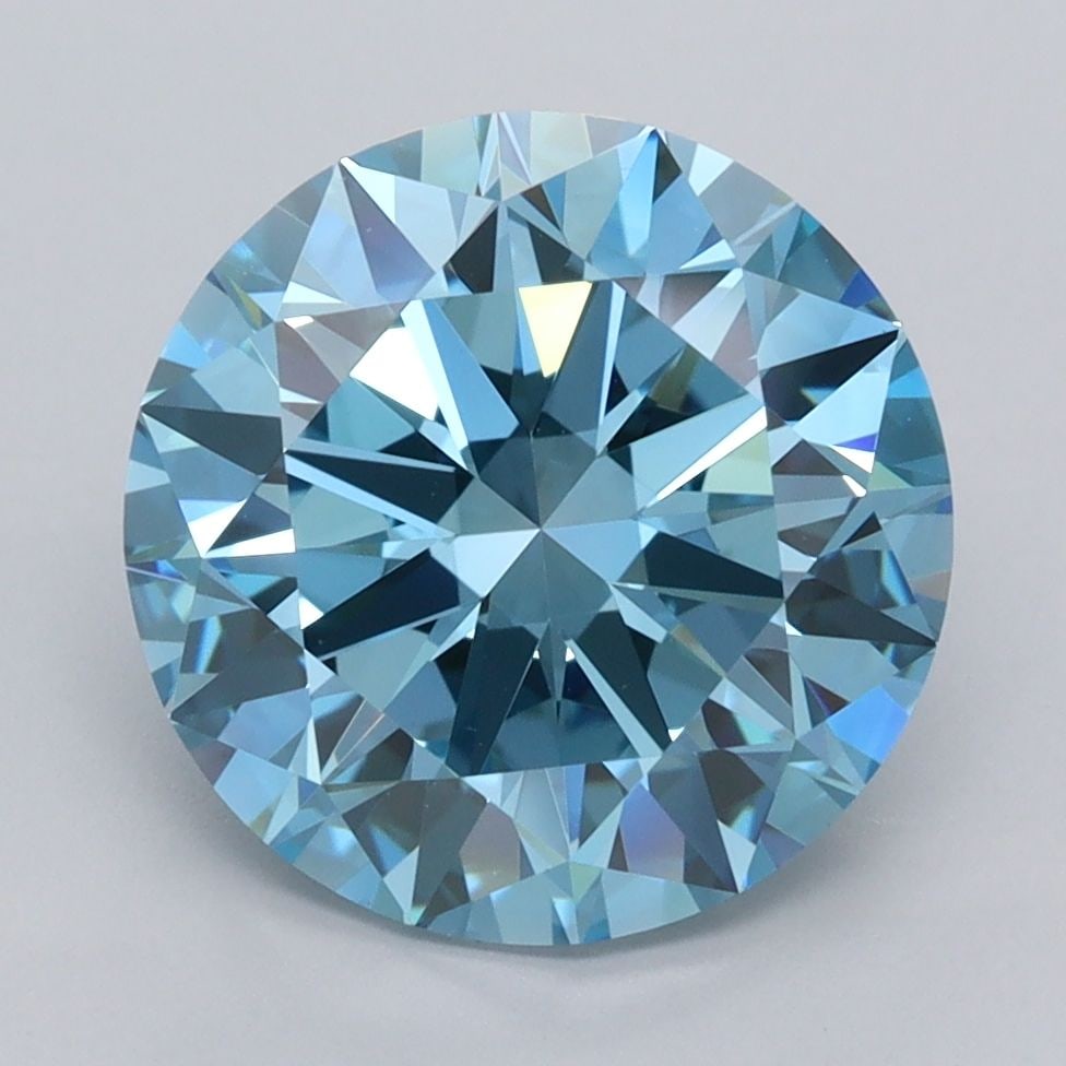 Loose Diamond - ROUND 4.0ct Fancy Vivid Blue VS1: Loose Diamond - ROUND 4.0ct Fancy Vivid Blue VS1 Source: This is a real non-mined Diamond that has been grown in a lab Shape: ROUND Carats: 4.0 Color: Fancy Vivid Blue Certification: IGI Video: