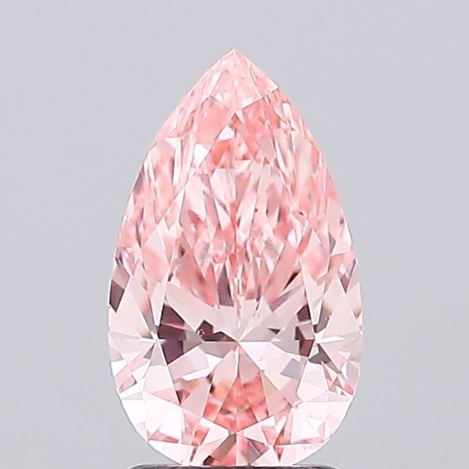 Loose Diamond - PEAR 2.01ct Fancy Vivid Pink VS2: Loose Diamond - PEAR 2.01ct Fancy Vivid Pink VS2 Source: This is a real non-mined Diamond that has been grown in a lab Shape: PEAR Carats: 2.01 Color: Fancy Vivid Pink Certification: IGI Video: