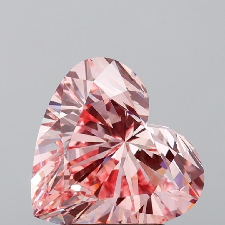 Loose Diamond - HEART 3.1ct Fancy Vivid Pink VS1: Loose Diamond - HEART 3.1ct Fancy Vivid Pink VS1 Source: This is a real non-mined Diamond that has been grown in a lab Shape: HEART Carats: 3.1 Color: Fancy Vivid Pink Certification: IGI Video: