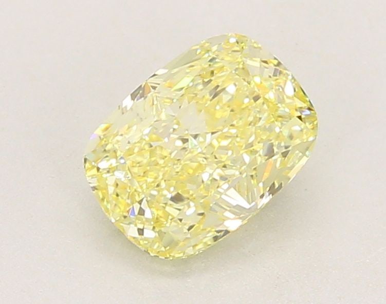 Loose Diamond - CUSHION MODIFIED 1.51ct Fancy Light Yellow VS1: Loose Diamond - CUSHION MODIFIED 1.51ct Fancy Light Yellow VS1 Source: This is a real non-mined Diamond that has been grown in a lab Shape: CUSHION MODIFIED Carats: 1.51 Color: Fancy Light Yellow Cert