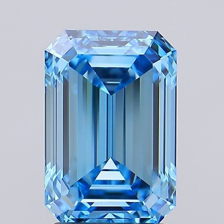 Loose Diamond - EMERALD 2.04ct Fancy Vivid Blue VVS2: Loose Diamond - EMERALD 2.04ct Fancy Vivid Blue VVS2 Source: This is a real non-mined Diamond that has been grown in a lab Shape: EMERALD Carats: 2.04 Color: Fancy Vivid Blue Certification: IGI Video: