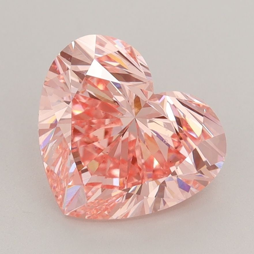 Loose Diamond - HEART 2.79ct Fancy Vivid Pink VS2: Loose Diamond - HEART 2.79ct Fancy Vivid Pink VS2 Source: This is a real non-mined Diamond that has been grown in a lab Shape: HEART Carats: 2.79 Color: Fancy Vivid Pink Certification: IGI Video: