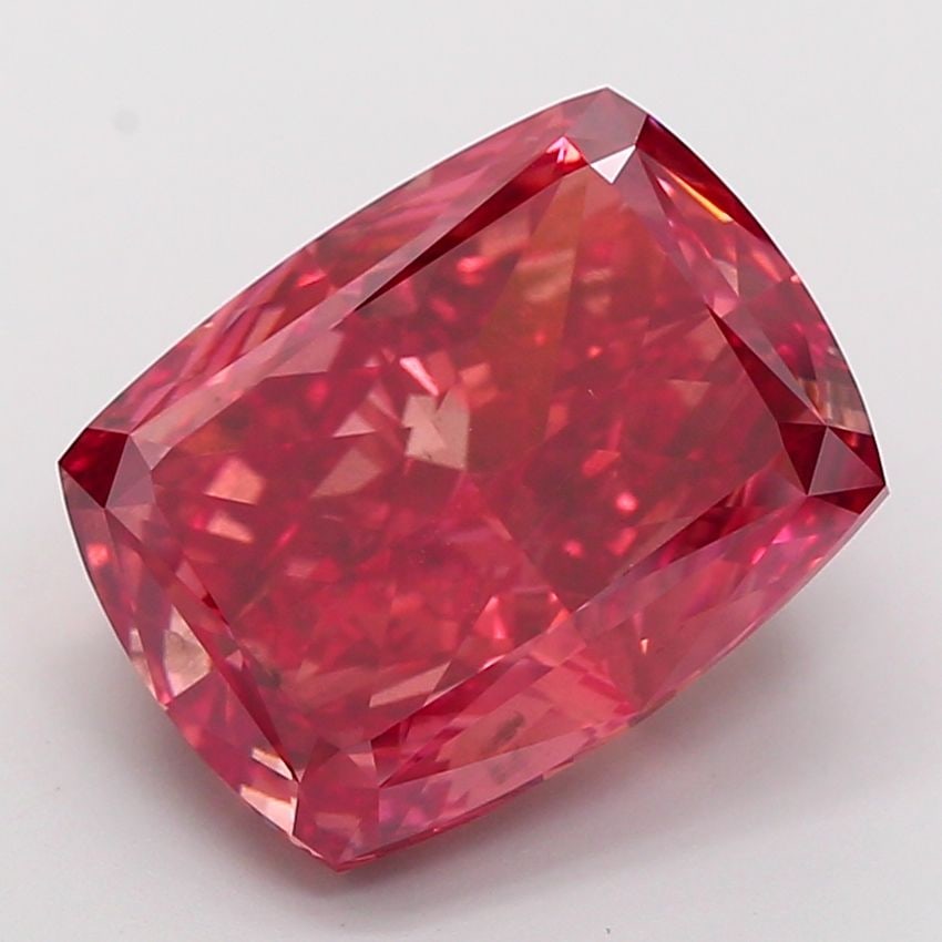 Loose Diamond - CUSHION MODIFIED 11.1ct Fancy Vivid Brownish Pink SI1: Loose Diamond - CUSHION MODIFIED 11.1ct Fancy Vivid Brownish Pink SI1 Source: This is a real non-mined Diamond that has been grown in a lab Shape: CUSHION MODIFIED Carats: 11.1 Color: Fancy Vivid Brow
