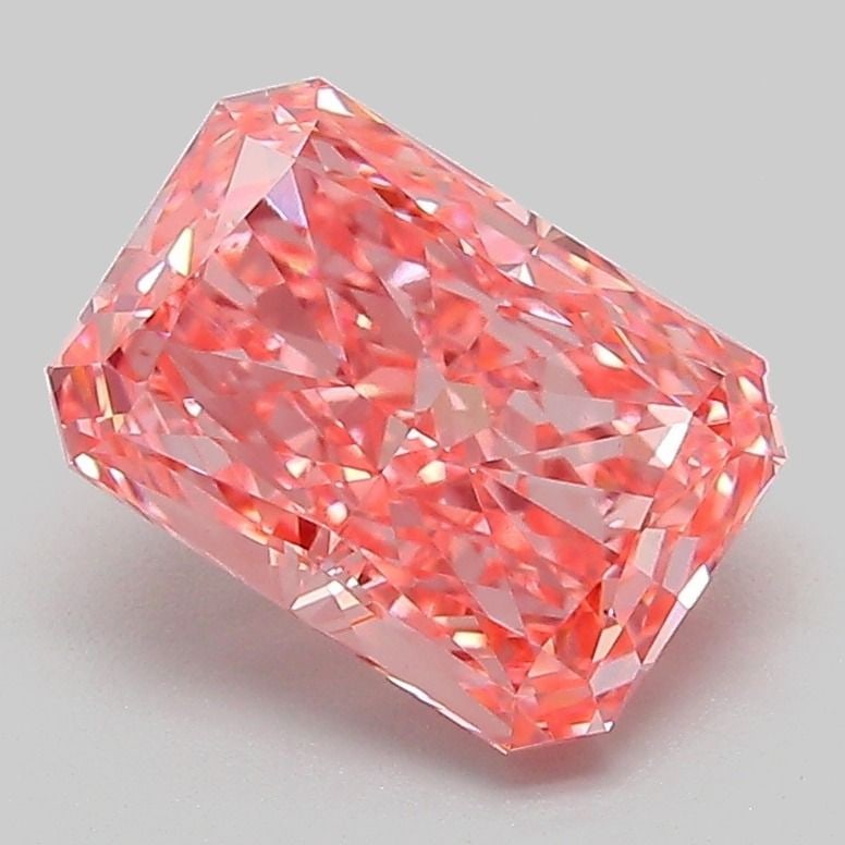 Loose Diamond - RADIANT 2.09ct Fancy Vivid Pink VS1: Loose Diamond - RADIANT 2.09ct Fancy Vivid Pink VS1 Source: This is a real non-mined Diamond that has been grown in a lab Shape: RADIANT Carats: 2.09 Color: Fancy Vivid Pink Certification: IGI Video: