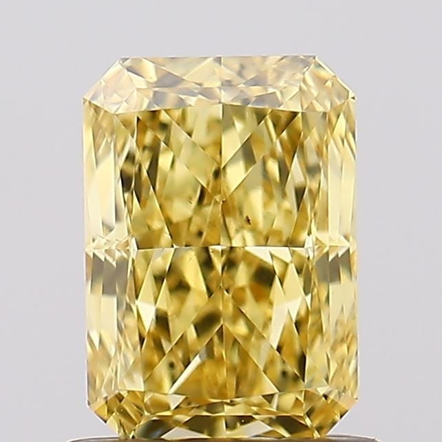 Loose Diamond - RADIANT 1.1ct Fancy Intense Yellow VS2: Loose Diamond - RADIANT 1.1ct Fancy Intense Yellow VS2 Source: This is a real non-mined Diamond that has been grown in a lab Shape: RADIANT Carats: 1.1 Color: Fancy Intense Yellow Certification: IGI V