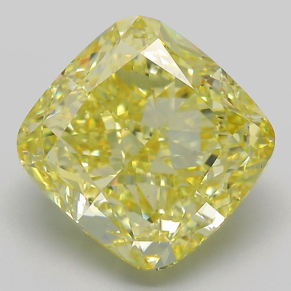 Loose Diamond - CUSHION MODIFIED 11.06ct Fancy Intense Yellow VS1: Loose Diamond - CUSHION MODIFIED 11.06ct Fancy Intense Yellow VS1 Source: This is a real non-mined Diamond that has been grown in a lab Shape: CUSHION MODIFIED Carats: 11.06 Color: Fancy Intense Yello