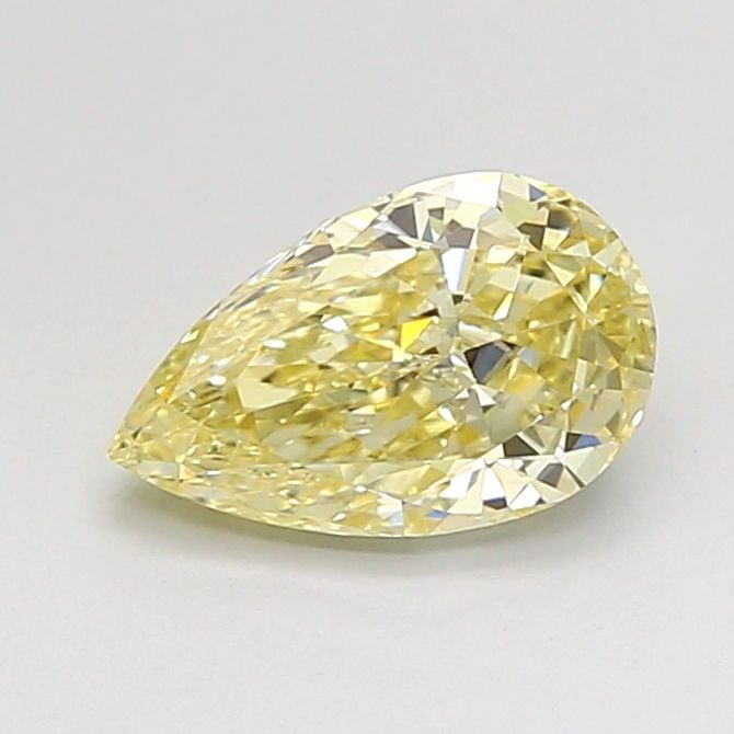 Loose Diamond - PEAR 1.08ct Fancy Light Yellow VS1: Loose Diamond - PEAR 1.08ct Fancy Light Yellow VS1 Source: This is a real non-mined Diamond that has been grown in a lab Shape: PEAR Carats: 1.08 Color: Fancy Light Yellow Certification: IGI Video: