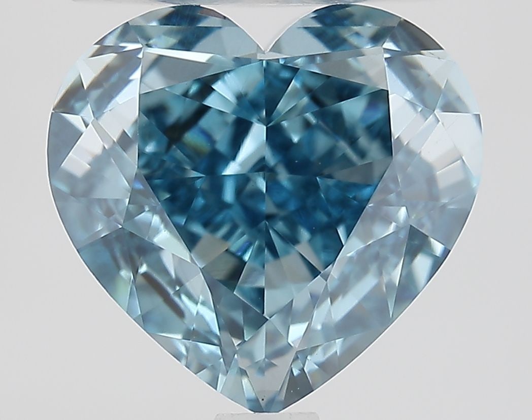 Loose Diamond - HEART 2.69ct Fancy Vivid Blue VS1: Loose Diamond - HEART 2.69ct Fancy Vivid Blue VS1 Source: This is a real non-mined Diamond that has been grown in a lab Shape: HEART Carats: 2.69 Color: Fancy Vivid Blue Certification: IGI Video: