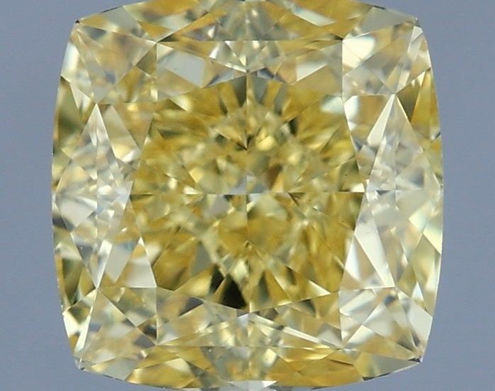 Loose Diamond - CUSHION MODIFIED 1.96ct Fancy Intense Yellow VS1: Loose Diamond - CUSHION MODIFIED 1.96ct Fancy Intense Yellow VS1 Source: This is a real non-mined Diamond that has been grown in a lab Shape: CUSHION MODIFIED Carats: 1.96 Color: Fancy Intense Yellow 