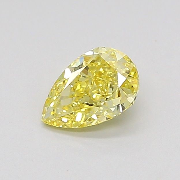 Loose Diamond - PEAR 0.5ct Fancy Intense Yellow VS1: Loose Diamond - PEAR 0.5ct Fancy Intense Yellow VS1 Source: This is a real non-mined Diamond that has been grown in a lab Shape: PEAR Carats: 0.5 Color: Fancy Intense Yellow Certification: IGI Video: