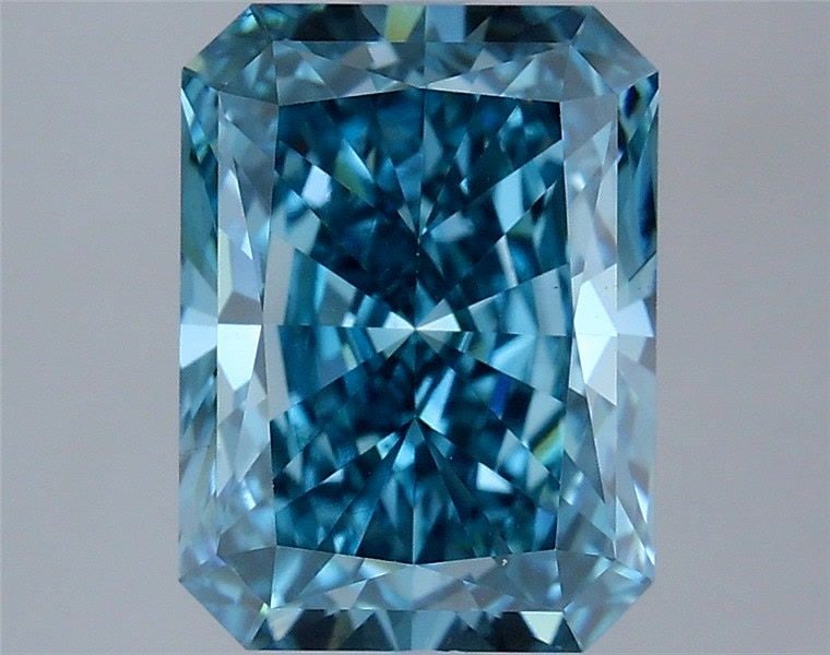 Loose Diamond - RADIANT 3.03ct Fancy Vivid Blue VS2: Loose Diamond - RADIANT 3.03ct Fancy Vivid Blue VS2 Source: This is a real non-mined Diamond that has been grown in a lab Shape: RADIANT Carats: 3.03 Color: Fancy Vivid Blue Certification: IGI Video: